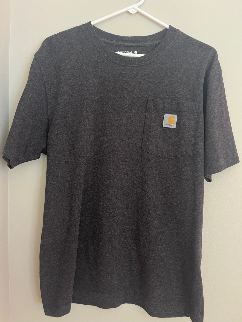 Carhartt Charcoal Heather Pocket Tee with Logo Patch
